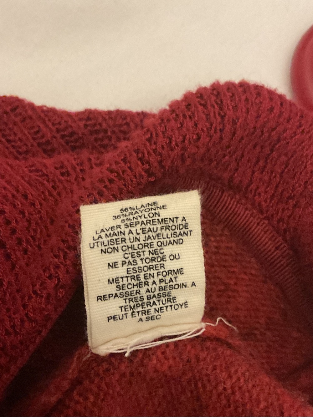 Anthropologie Moth Deep Red Rag Layered Open-Front Shrug Cape S/M - Picture 4 of 5